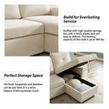 Nestfair 3-Seater L-Shape Sofa Corner Couch with Storage Chaise