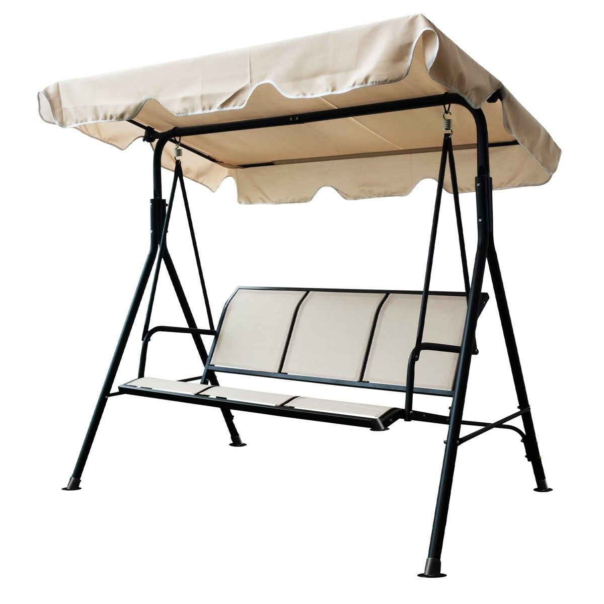 3-Seater Outdoor Adjustable Canopy Porch Swing Chair