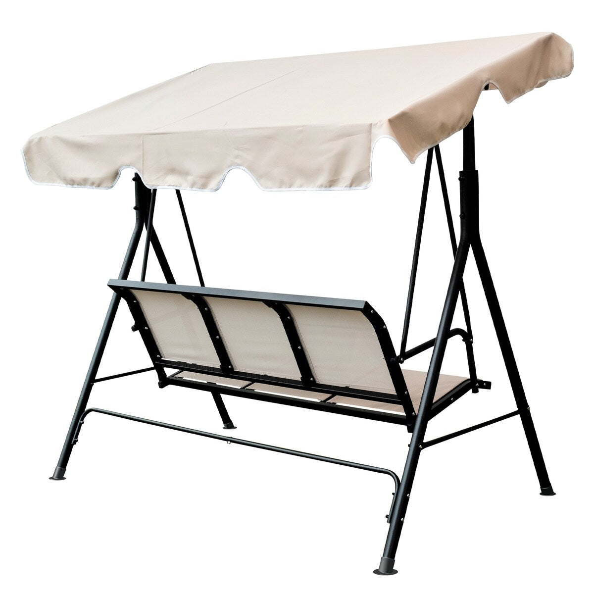3-Seater Outdoor Adjustable Canopy Porch Swing Chair