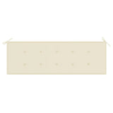 3-Seater Patio Bench with Cushion 59.1" Solid Eucalyptus Wood