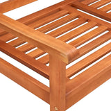 3-Seater Patio Bench with Cushion 59.1" Solid Eucalyptus Wood