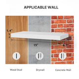 3 Sets 15 x 7" Wall Mounted Floating Shelves