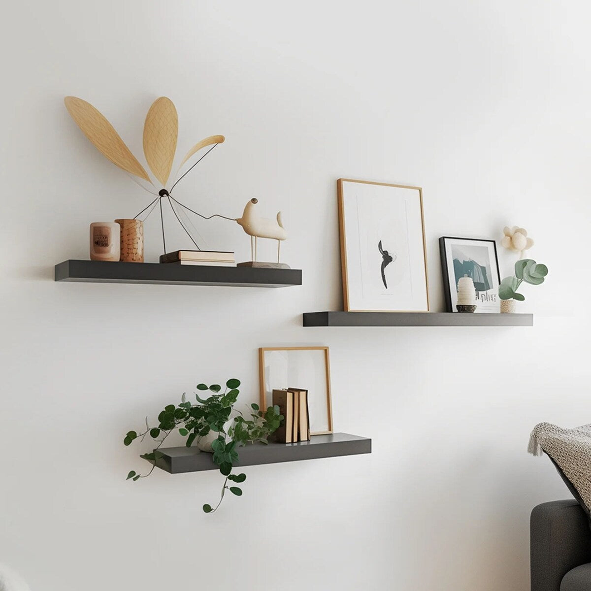 3 Sets 15 x 7" Wall Mounted Floating Shelves