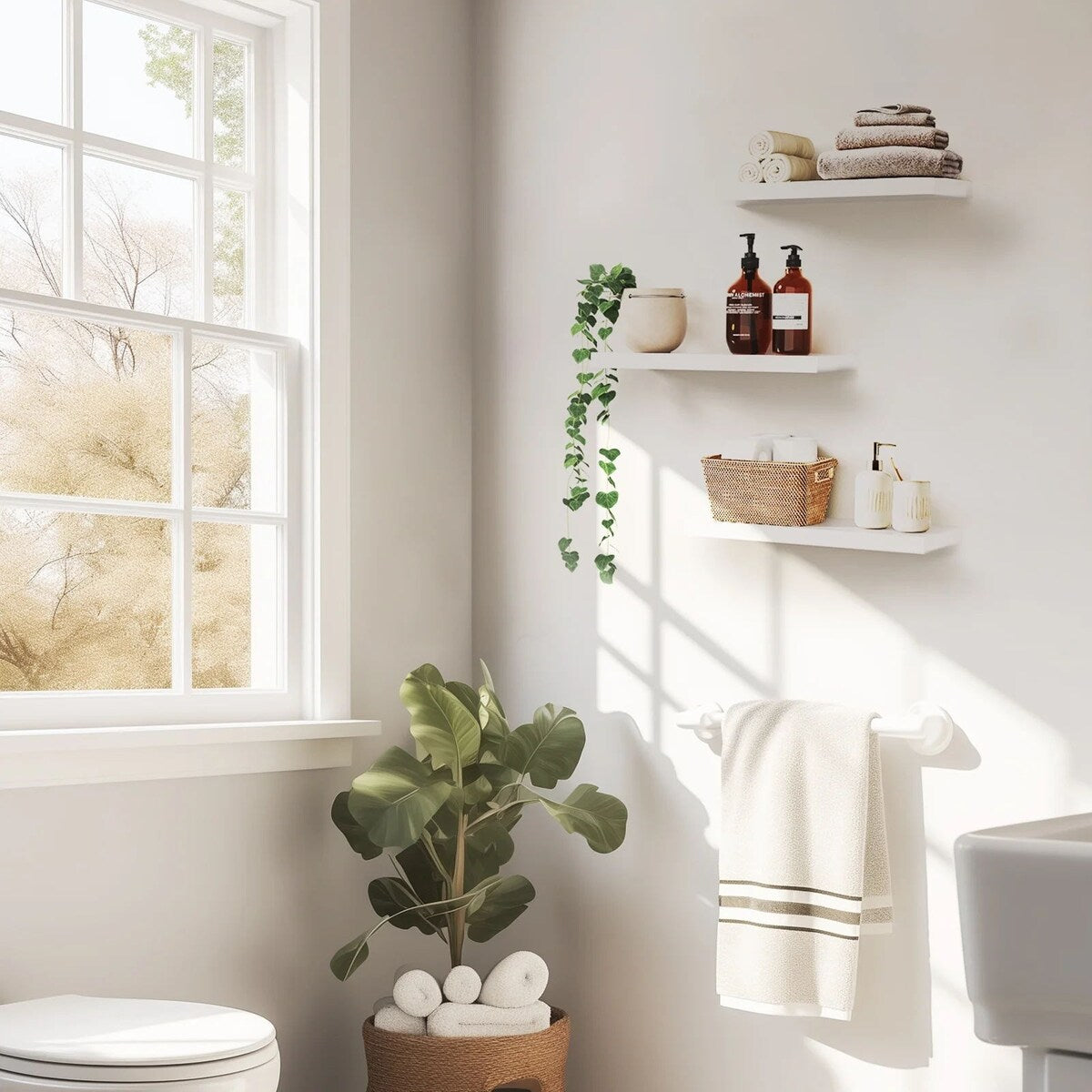 3 Sets 15 x 7" Wall Mounted Floating Shelves