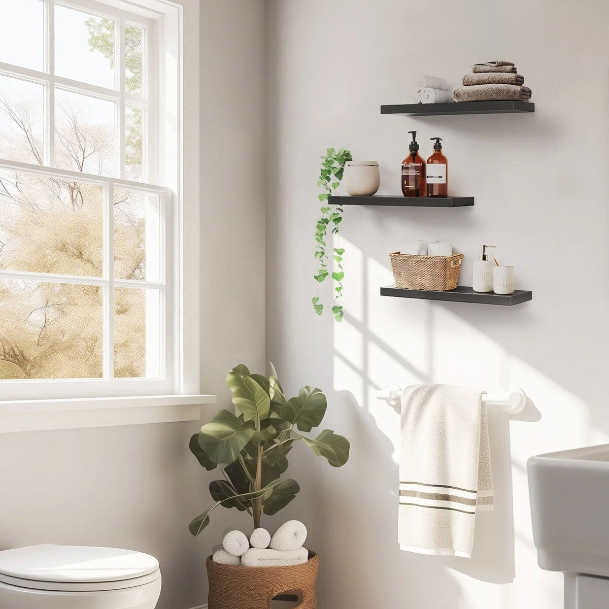 3 Sets 15 x 7" Wall Mounted Floating Shelves