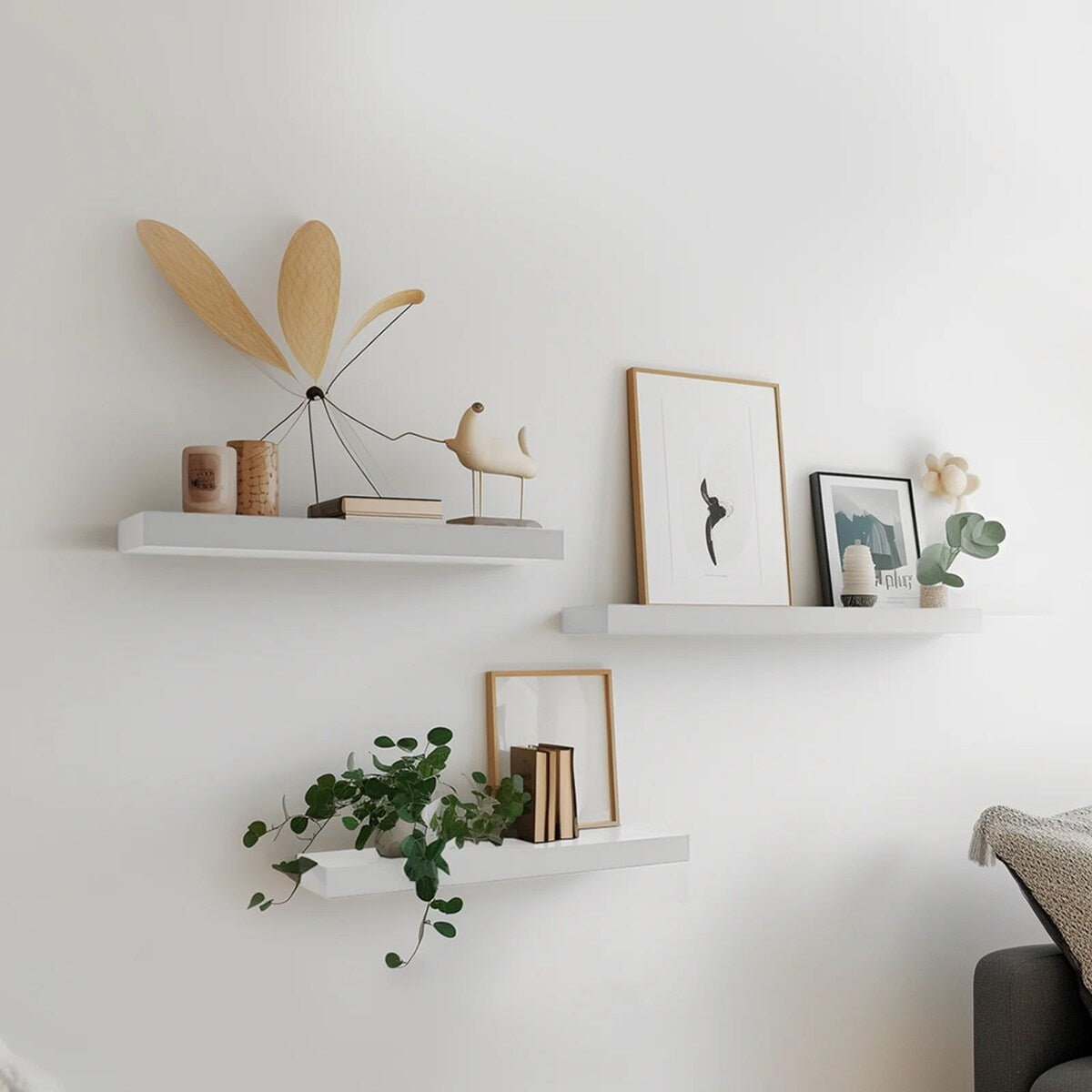 3 Sets 15 x 7" Wall Mounted Floating Shelves