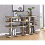 3-Shelf Low Bookcase in Salvaged Cabin