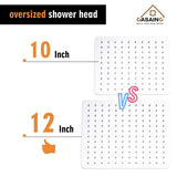 3-Spray 12 in. Ceiling Mount Dual Shower Heads 2.5 GPM Fixed and Handheld Shower Head - 12 inch