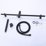 3-Spray Function Hand Shower With Slide Bar Kit In Matte Black