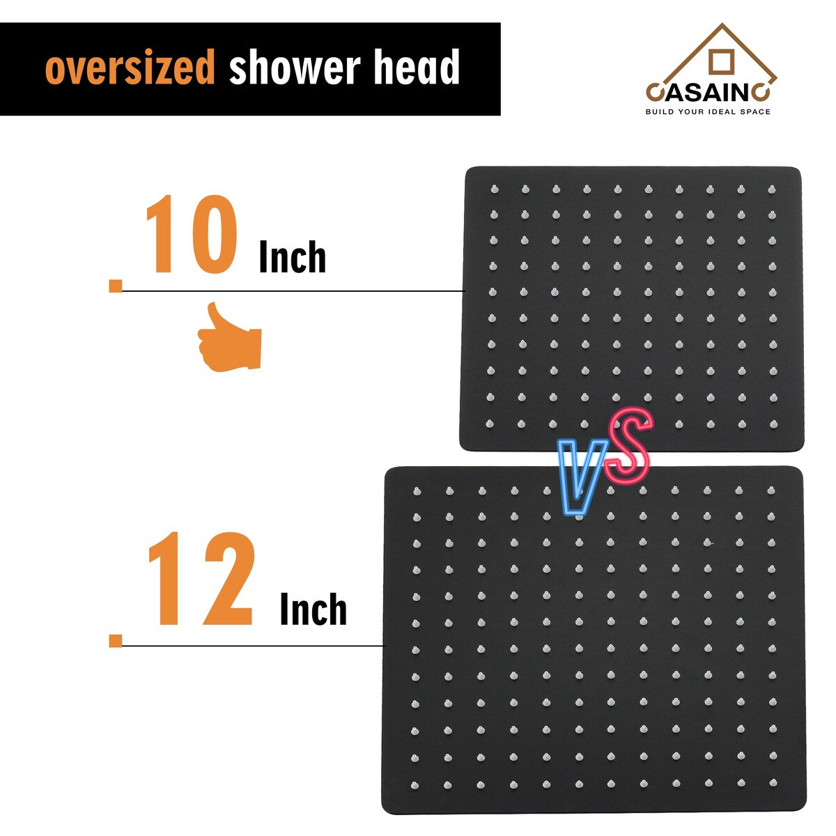 3-Spray Pattern 10 in. Wall Mount Shower System Shower Head and Functional Handheld, Matte Black (Valve Included) - 10 inch