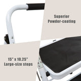 3 Step Ladder Folding Step Stool for Adults with Top Handrail 330 Lbs Capacity, Lightweight & Portable Step 3 Stool Ladders