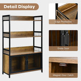 3-Tier Baker's Rack with Storage Cabinet