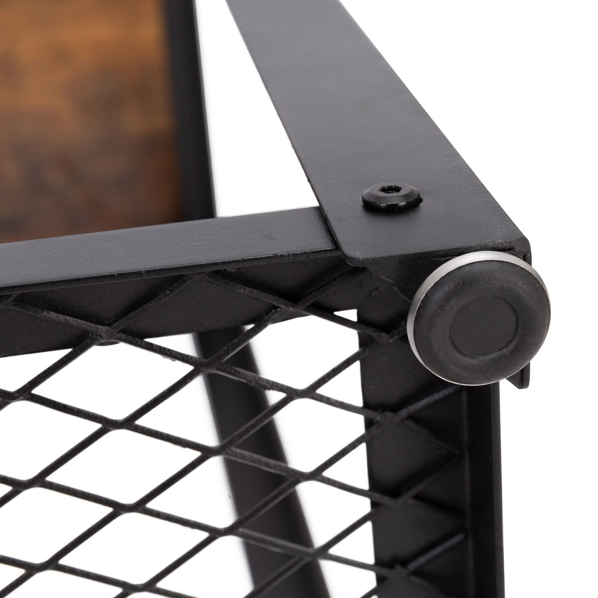 Nestfair 3 Tier Heavy-Duty Steel Frame End Table Side Table with Wheels