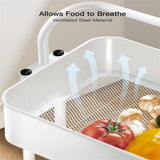 3-Tier Mesh Organization Cart - 13"D x 33.8"W x 16.5"H