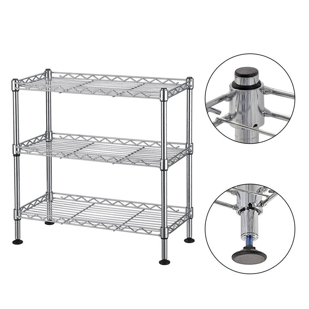 3-Tier Metal Shelving Storage Unit
