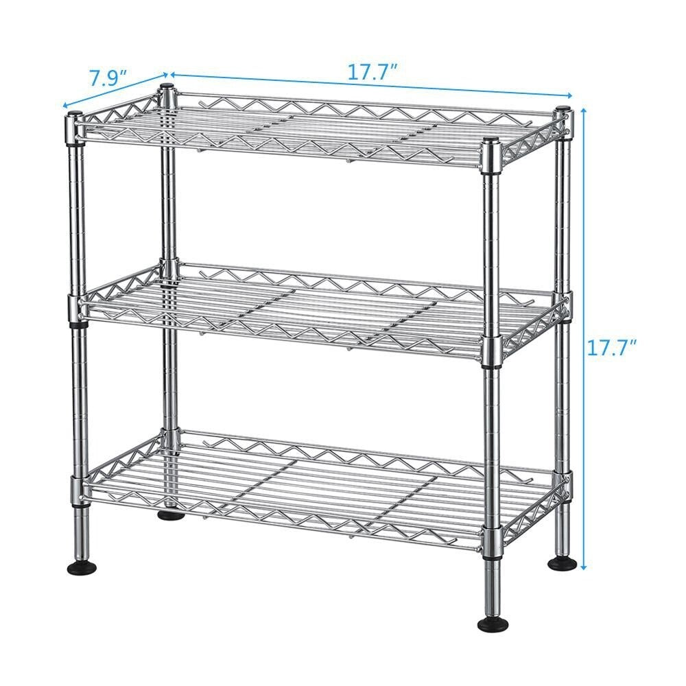 3-Tier Metal Shelving Storage Unit