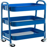 3 Tier Metal Utility Cart - 15.35"D x 11.42"W x 27.5"H