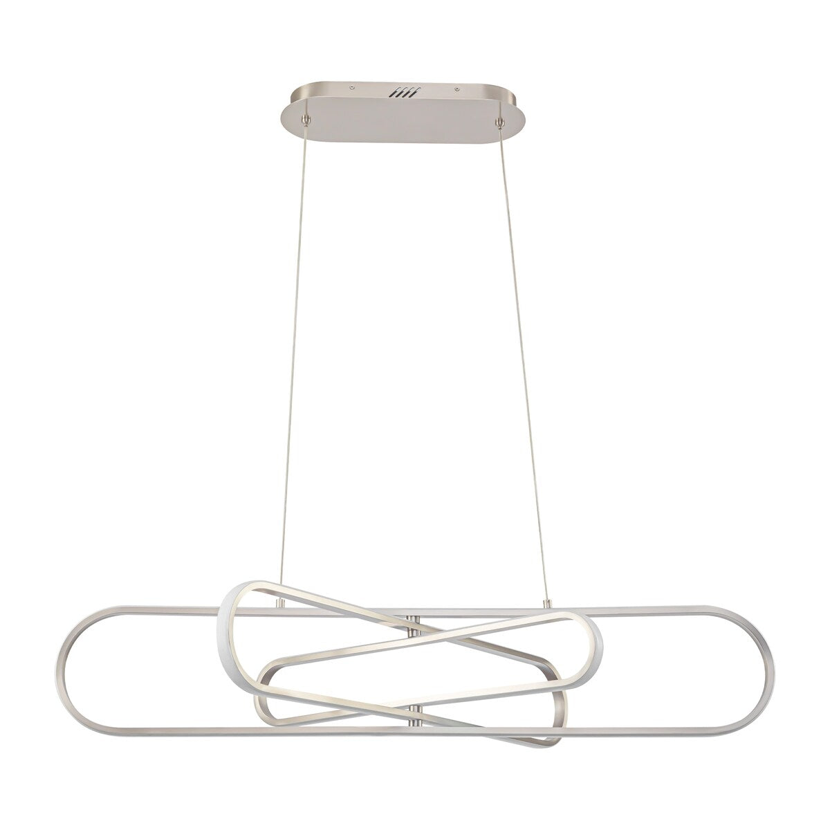 3-Tier Modern Linear Sputnik Geometric LED Pendant Light Circle Ring Adjustable Integrated LED Chandelier