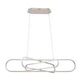 3-Tier Modern Linear Sputnik Geometric LED Pendant Light Circle Ring Adjustable Integrated LED Chandelier