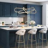 3-Tier Modern Linear Sputnik Geometric LED Pendant Light Circle Ring Adjustable Integrated LED Chandelier