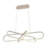 3-Tier Modern Linear Sputnik Geometric LED Pendant Light Circle Ring Adjustable Integrated LED Chandelier