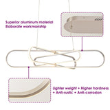 3-Tier Modern Linear Sputnik Geometric LED Pendant Light Circle Ring Adjustable Integrated LED Chandelier