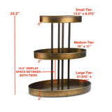 3 Tier Oval Tabletop Display Stand