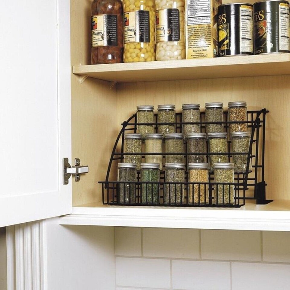 3-Tier Pull-Down Cabinet Spice Rack Organizer