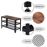 3-Tier Shoe Rack Bench. Holds Up to 400 lb Rack, for Entryway