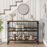 3-Tier Sofa Tables Narrow Entryway Table with Storage, 43"