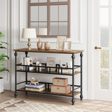 3-Tier Sofa Tables Narrow Entryway Table with Storage, 43"