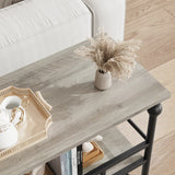3-Tier Sofa Tables Narrow Entryway Table with Storage, 43"