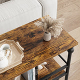 3-Tier Sofa Tables Narrow Entryway Table with Storage, 43"