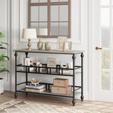 3-Tier Sofa Tables Narrow Entryway Table with Storage, 43"
