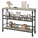 3-Tier Sofa Tables Narrow Entryway Table with Storage, 43"