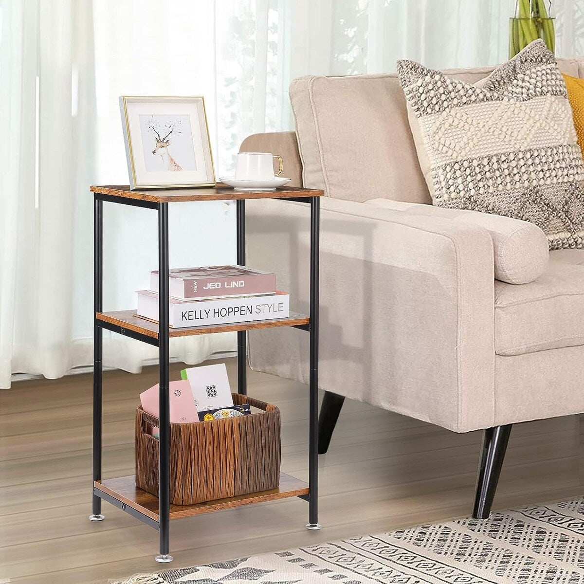 3-Tier Tall Side Table