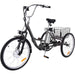 3 Wheel Folding 7 Speed Electric Bicycle for Adults with Basket