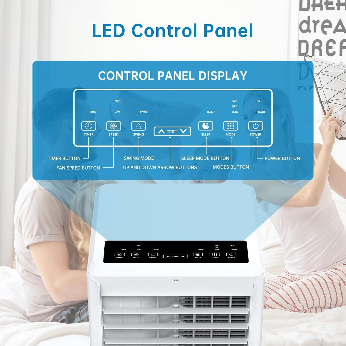 3 i3-in-1 Portable AC with Cooling,Fan,Dehumidifier & Sleep Mode
