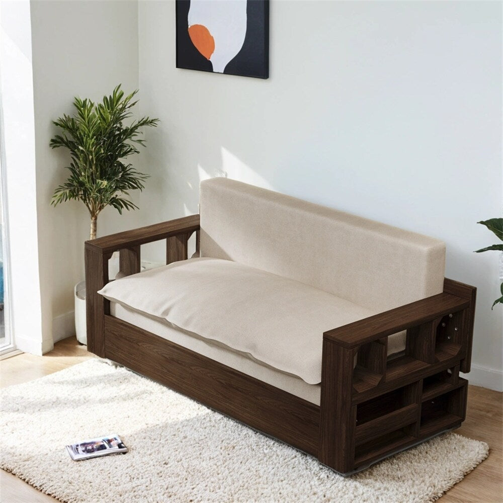 3-in-1 Convertible Sleeper Sofa Bed,Modern Velvet Loveseat Couch