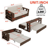 3-in-1 Convertible Sleeper Sofa Bed,Modern Velvet Loveseat Couch