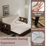3-in-1 Convertible Sleeper Sofa Bed,Modern Velvet Loveseat Couch