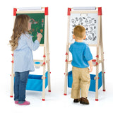 3-in-1 Kids Art Easel Double-Sided Adjustable Magnetic Drawing Board