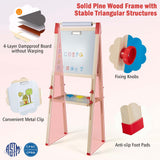 3-in-1 Kids Art Easel Double-Sided Adjustable Magnetic Drawing Board