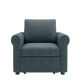 3-in-1 Modern Accent Chair with Adjust Backrest Convertible Sofa Bed - 34"x33"x33"H