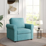 3-in-1 Modern Accent Chair with Adjust Backrest Convertible Sofa Bed - 34"x33"x33"H