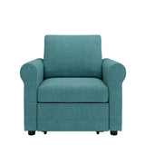 3-in-1 Modern Accent Chair with Adjust Backrest Convertible Sofa Bed - 34"x33"x33"H