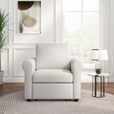 3-in-1 Modern Accent Chair with Adjust Backrest Convertible Sofa Bed - 34"x33"x33"H