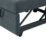 3-in-1 Modern Accent Chair with Adjust Backrest Convertible Sofa Bed - 34"x33"x33"H