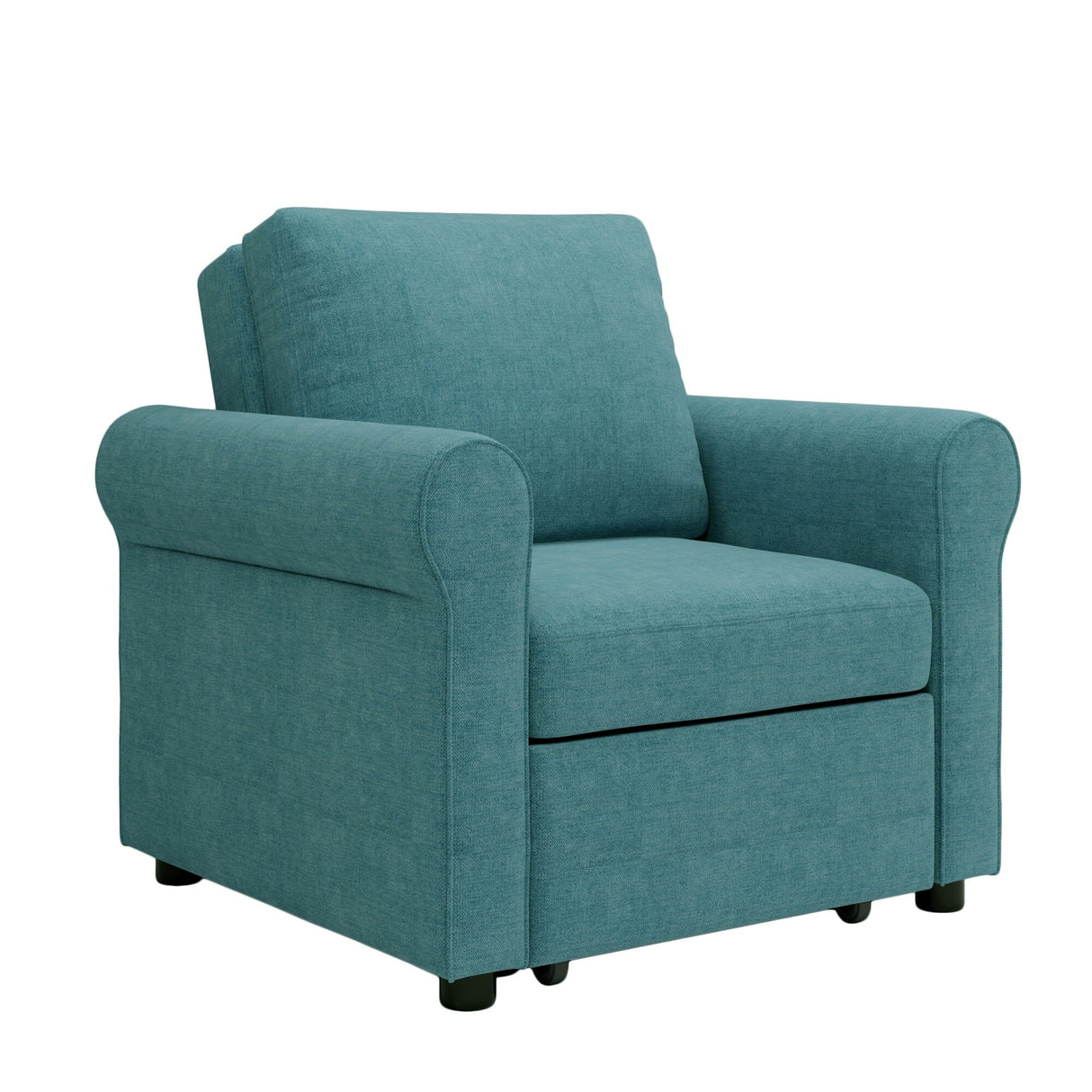 3-in-1 Modern Accent Chair with Adjust Backrest Convertible Sofa Bed - 34"x33"x33"H