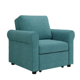 3-in-1 Modern Accent Chair with Adjust Backrest Convertible Sofa Bed - 34"x33"x33"H